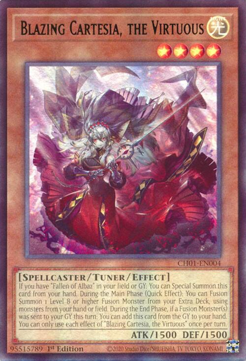 Blazing Cartesia, the Virtuous [CH01-EN004] Ultra Rare | Exor Games Bridgewater