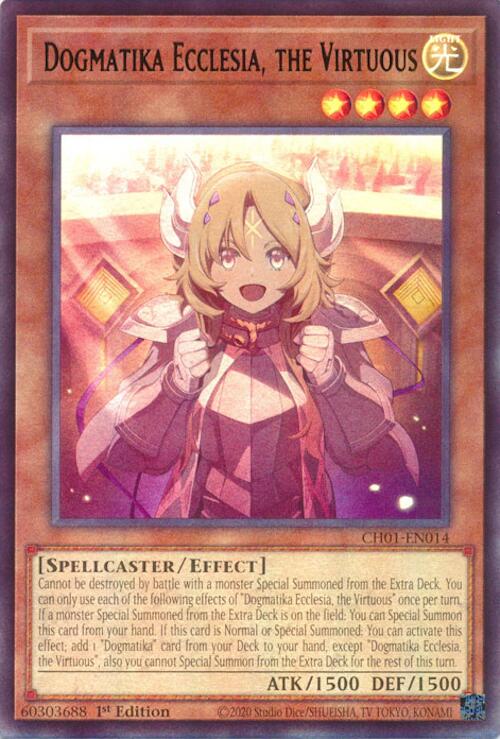 Dogmatika Ecclesia, the Virtuous [CH01-EN014] Ultra Rare | Exor Games Bridgewater