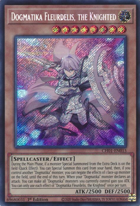 Dogmatika Fleurdelis, the Knighted (Secret Rare) [CH01-EN015] Secret Rare | Exor Games Bridgewater