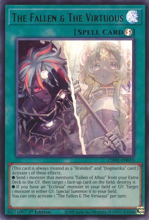 The Fallen & The Virtuous [CH01-EN019] Ultra Rare | Exor Games Bridgewater