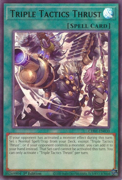 Triple Tactics Thrust [CH01-EN030] Ultra Rare | Exor Games Bridgewater