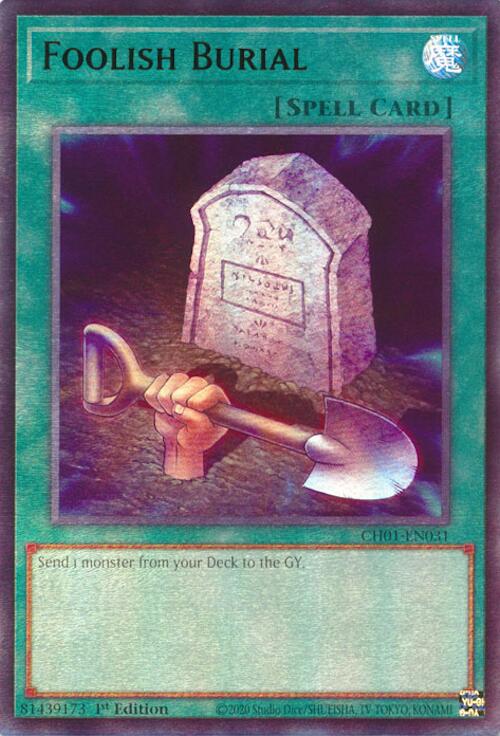 Foolish Burial [CH01-EN031] Ultra Rare | Exor Games Bridgewater
