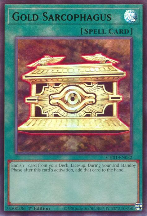 Gold Sarcophagus [CH01-EN032] Ultra Rare | Exor Games Bridgewater