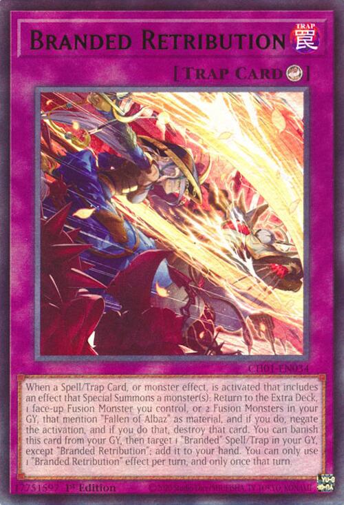 Branded Retribution [CH01-EN034] Ultra Rare | Exor Games Bridgewater