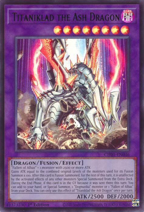 Titaniklad the Ash Dragon [CH01-EN046] Ultra Rare | Exor Games Bridgewater