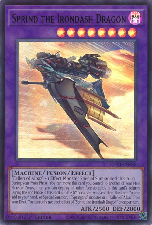 Sprind the Irondash Dragon [CH01-EN048] Ultra Rare | Exor Games Bridgewater