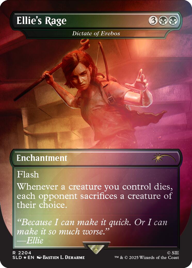 Ellie's Rage - Dictate of Erebos (Rainbow Foil) [Secret Lair Drop Series] | Exor Games Bridgewater