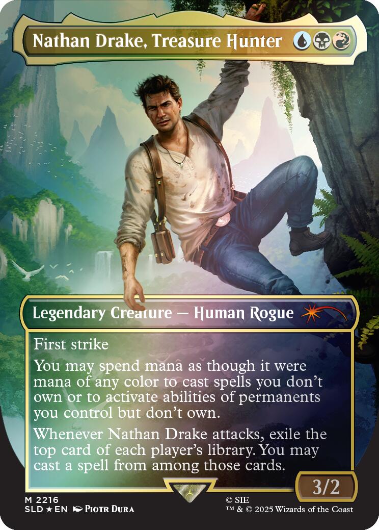 Nathan Drake, Treasure Hunter (Rainbow Foil) [Secret Lair Drop Series] | Exor Games Bridgewater