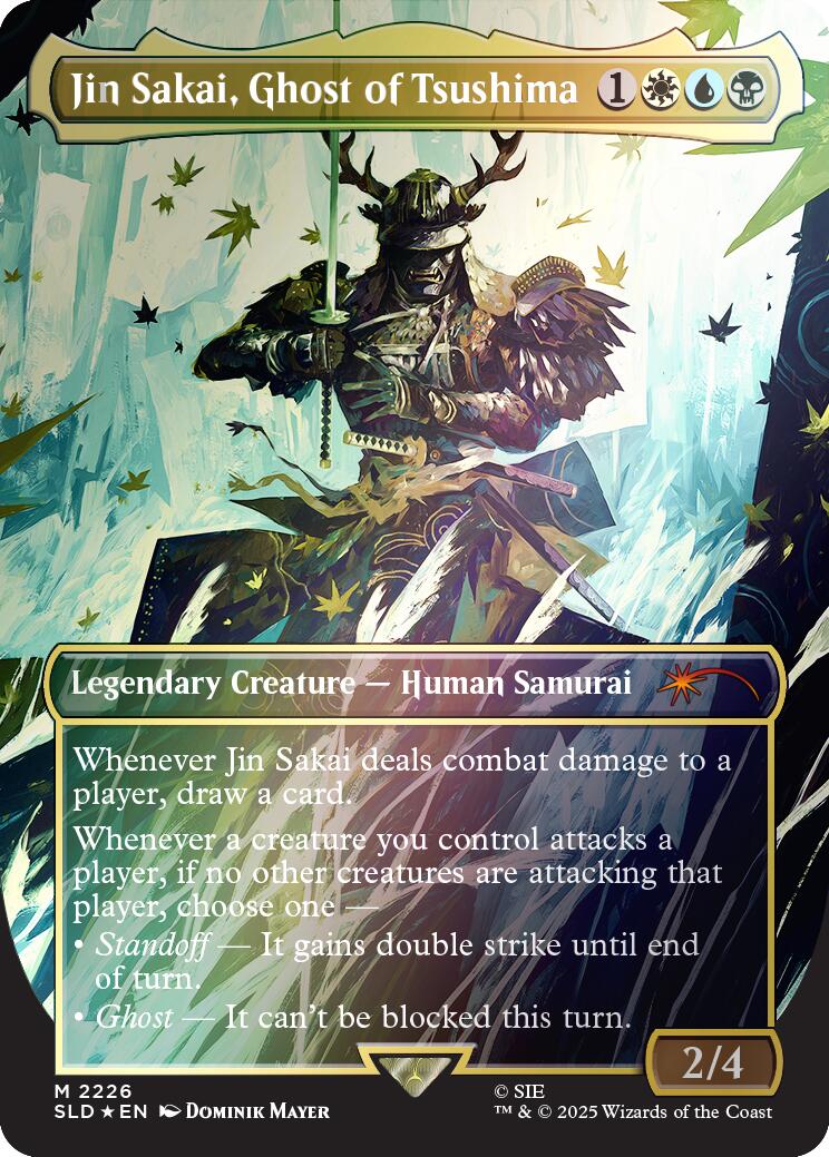 Jin Sakai, Ghost of Tsushima (Rainbow Foil) [Secret Lair Drop Series] | Exor Games Bridgewater