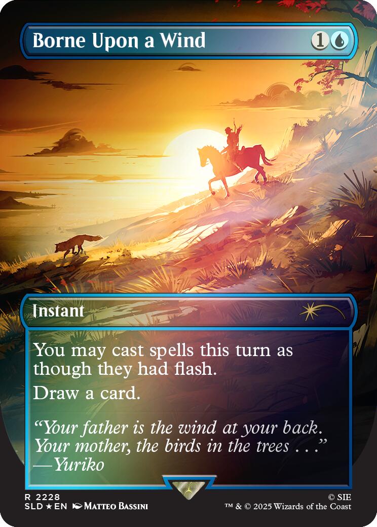 Borne Upon a Wind (Rainbow Foil) [Secret Lair Drop Series] | Exor Games Bridgewater