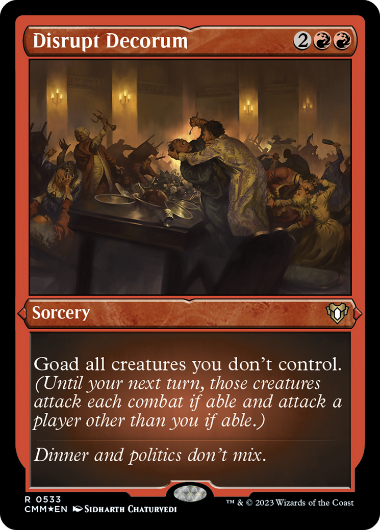 Disrupt Decorum (Foil Etched) [Commander Masters] | Exor Games Bridgewater