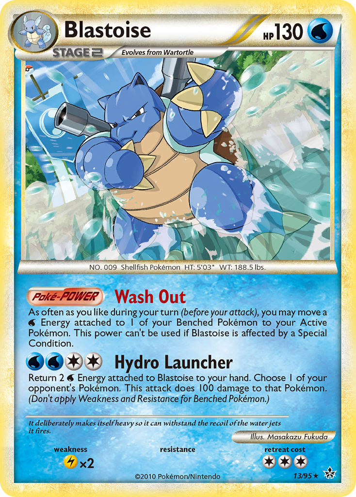 Blastoise (13/95) [HeartGold & SoulSilver: Unleashed] | Exor Games Bridgewater