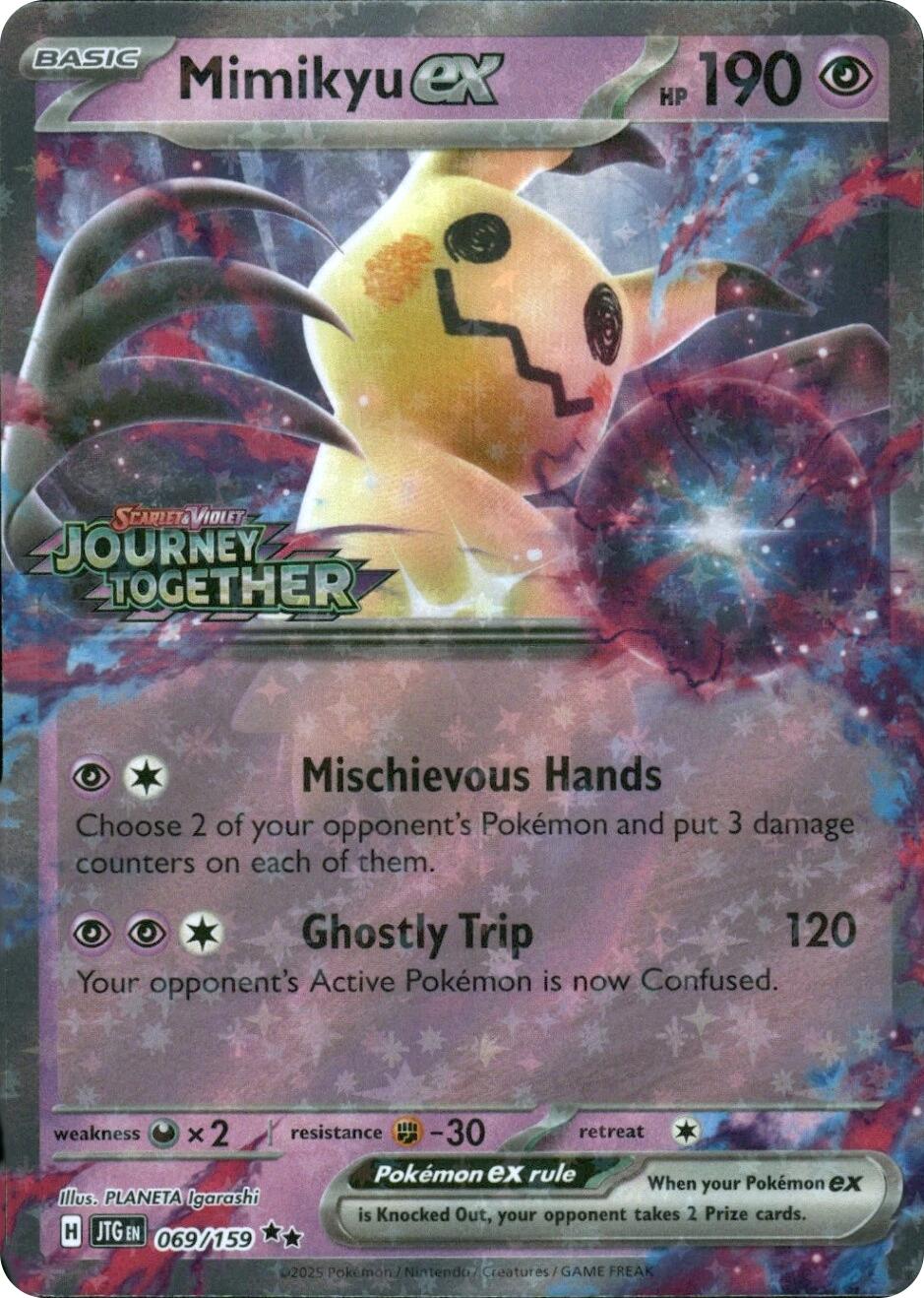 Mimikyu ex (069/159) (Journey Together Stamped) [Miscellaneous Cards] | Exor Games Bridgewater