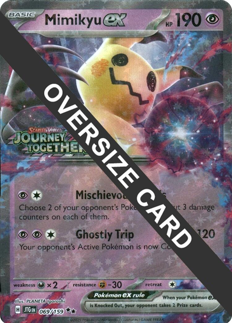 Mimikyu ex (069/159) (Journey Together Stamped) (Jumbo Card) [Miscellaneous Cards] | Exor Games Bridgewater