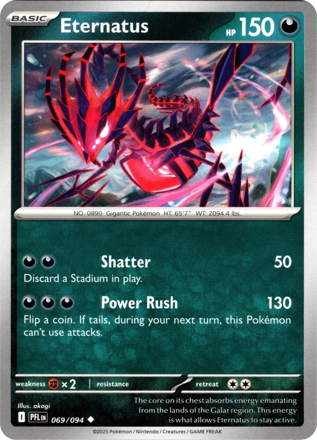 Eternatus (069/094) (Reverse Holo) [Mega Evolution: Phantasmal Flames] | Exor Games Bridgewater