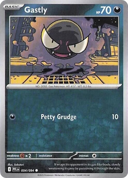 Gastly (054/094) (Reverse Holo) [Mega Evolution: Phantasmal Flames] | Exor Games Bridgewater