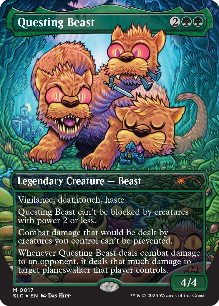 Questing Beast (Halo Foil) [Secret Lair Countdown Kit] | Exor Games Bridgewater