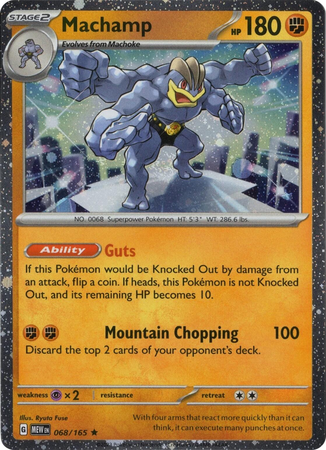 Machamp 068/165 (Cosmos Holo) [Miscellaneous Cards] | Exor Games Bridgewater