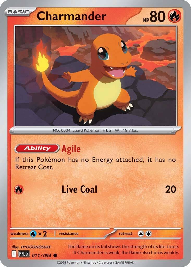 Charmander (011/094) [Mega Evolution: Phantasmal Flames] | Exor Games Bridgewater