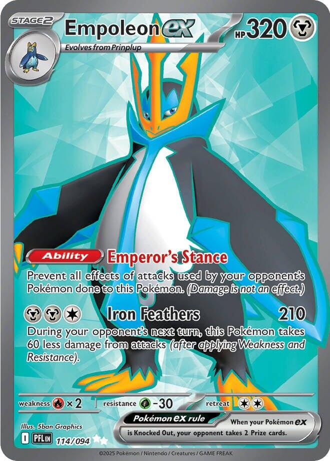 Empoleon ex (114/094) [Mega Evolution: Phantasmal Flames] | Exor Games Bridgewater