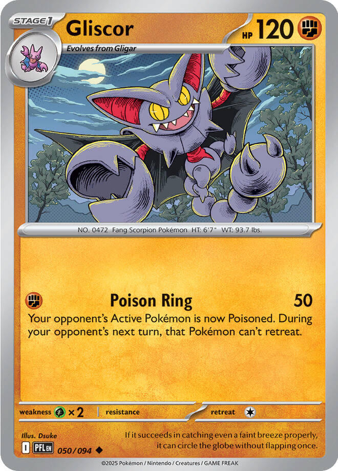 Gliscor (050/094) [Mega Evolution: Phantasmal Flames] | Exor Games Bridgewater
