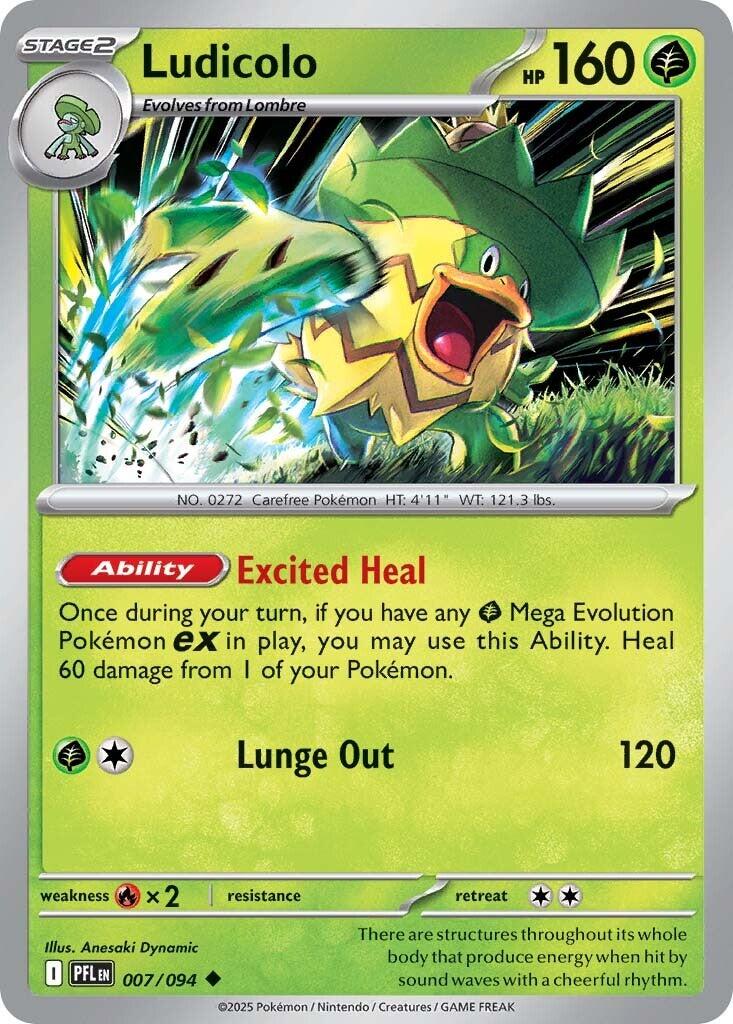 Ludicolo (007/094) [Mega Evolution: Phantasmal Flames] | Exor Games Bridgewater