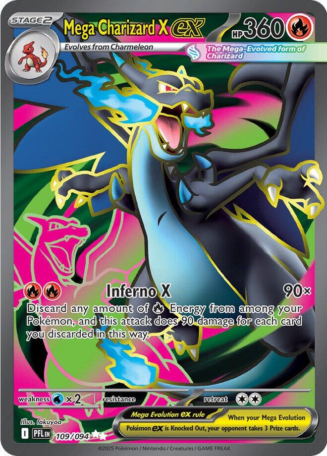 Mega Charizard X ex (109/094) [Mega Evolution: Phantasmal Flames] | Exor Games Bridgewater