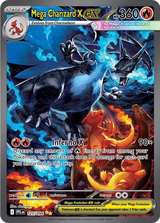 Mega Charizard X ex (125/094) [Mega Evolution: Phantasmal Flames] | Exor Games Bridgewater