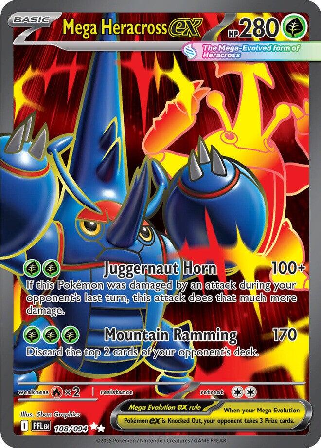 Mega Heracross ex (108/094) [Mega Evolution: Phantasmal Flames] | Exor Games Bridgewater