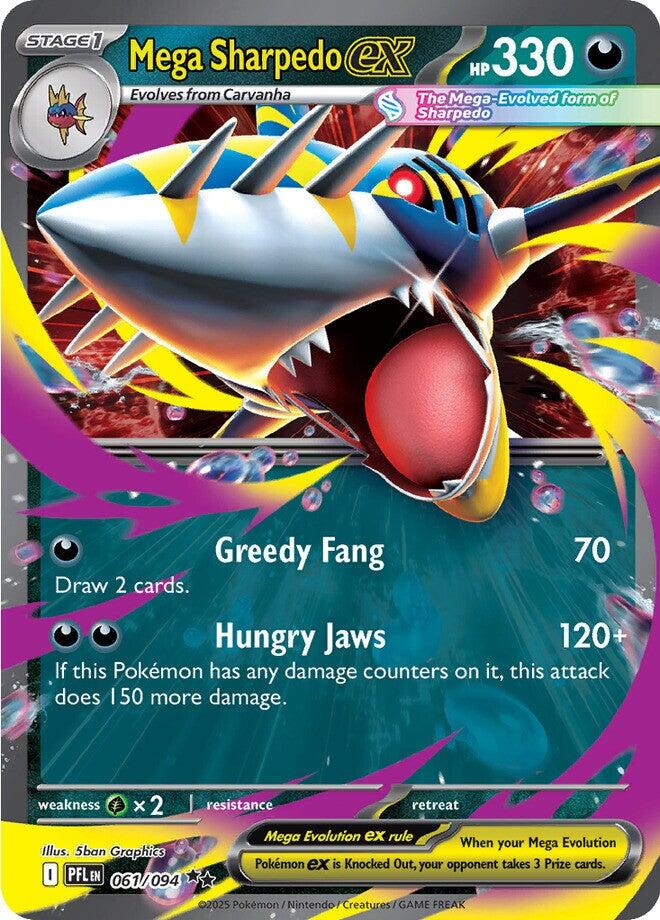 Mega Sharpedo ex (061/094) [Mega Evolution: Phantasmal Flames] | Exor Games Bridgewater