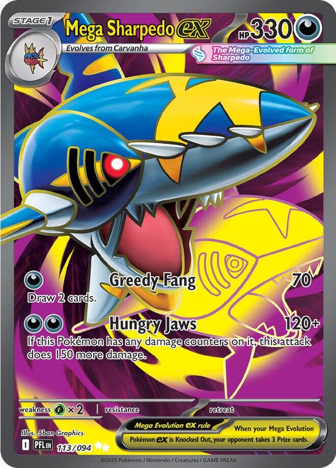 Mega Sharpedo ex (113/094) [Mega Evolution: Phantasmal Flames] | Exor Games Bridgewater