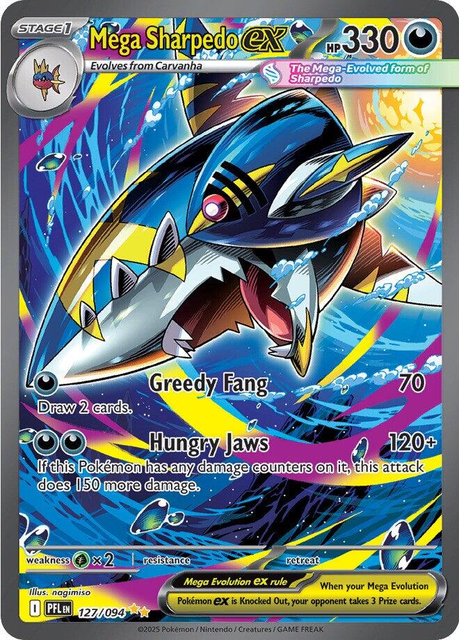 Mega Sharpedo ex (127/094) [Mega Evolution: Phantasmal Flames] | Exor Games Bridgewater