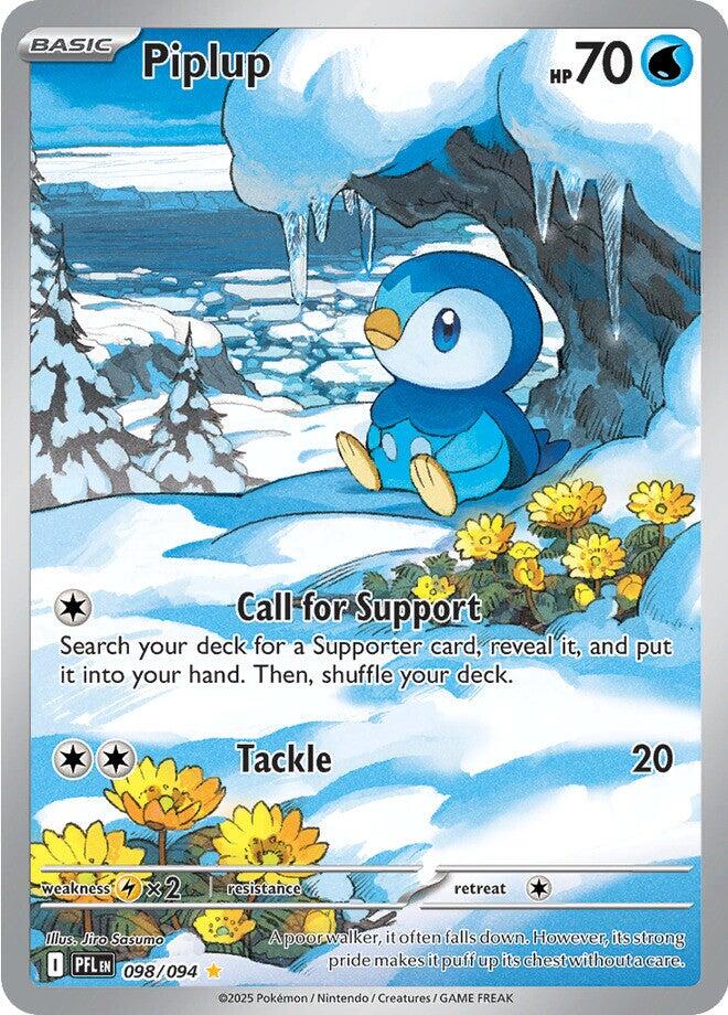 Piplup (098/094) [Mega Evolution: Phantasmal Flames] | Exor Games Bridgewater