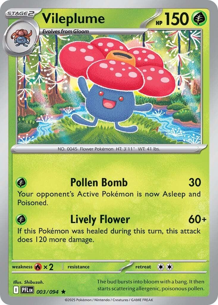 Vileplume (003/094) [Mega Evolution: Phantasmal Flames] | Exor Games Bridgewater
