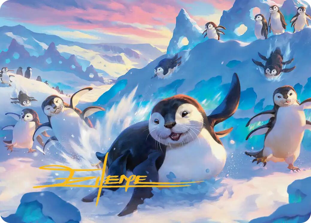 Otter-Penguin Art Card (Gold-Stamped Signature) [Avatar: The Last Airbender Art Series] | Exor Games Bridgewater