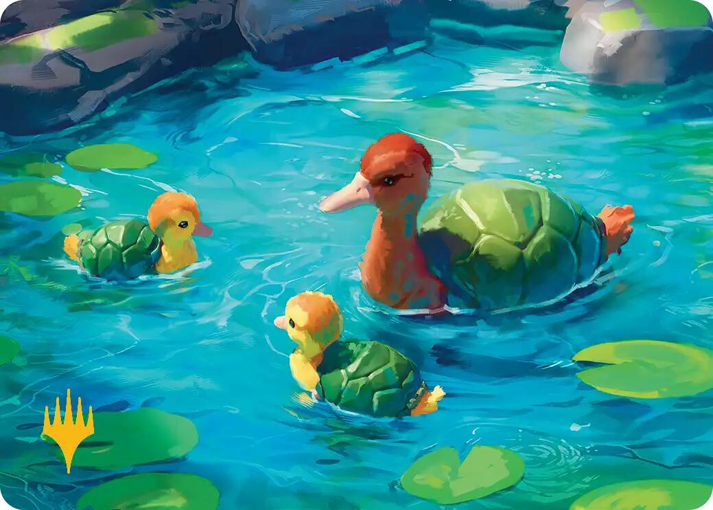 Turtle-Duck Art Card (Gold-Stamped Planeswalker Symbol) [Avatar: The Last Airbender Art Series] | Exor Games Bridgewater