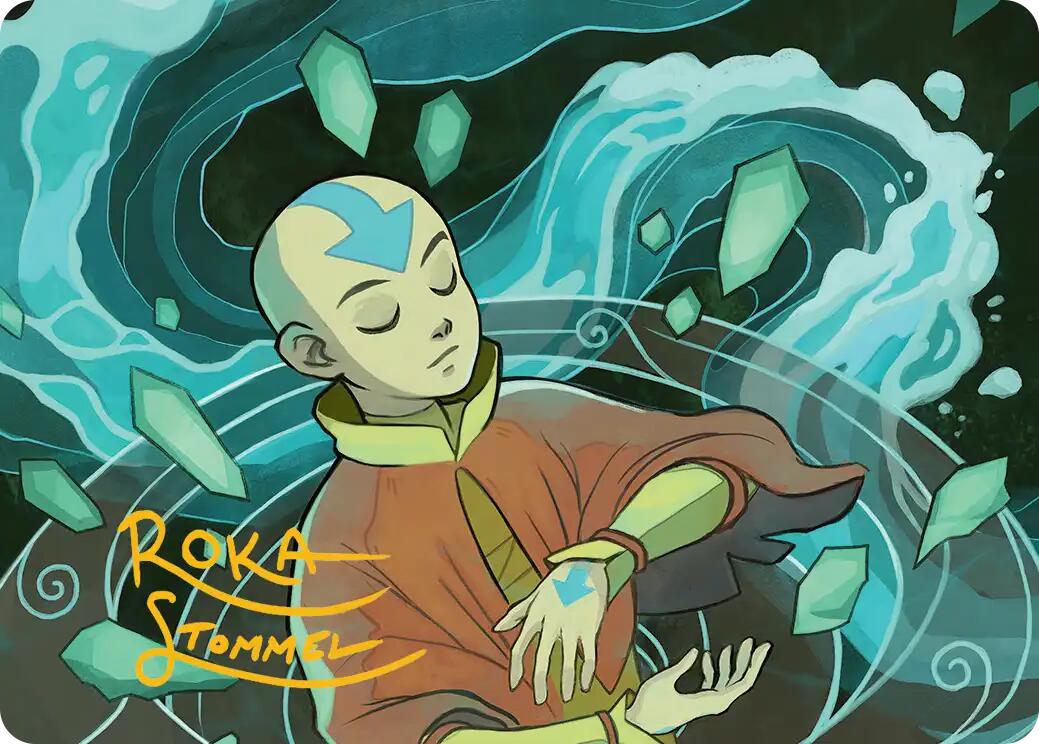 Aang, at the Crossroads Art Card (Gold-Stamped Signature) [Avatar: The Last Airbender Art Series] | Exor Games Bridgewater
