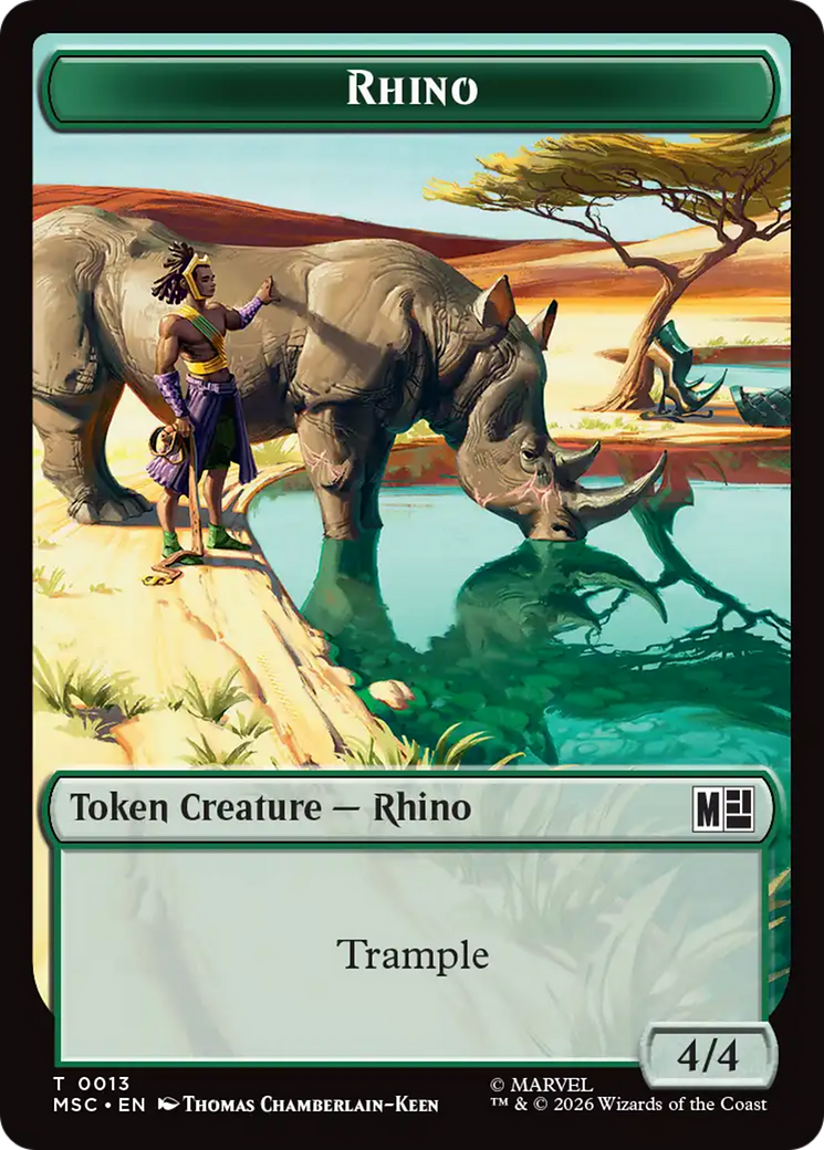 Rhino (013) // Elephant (012) Double-Sided Token [Marvel Super Heroes Commander Tokens] | Exor Games Bridgewater