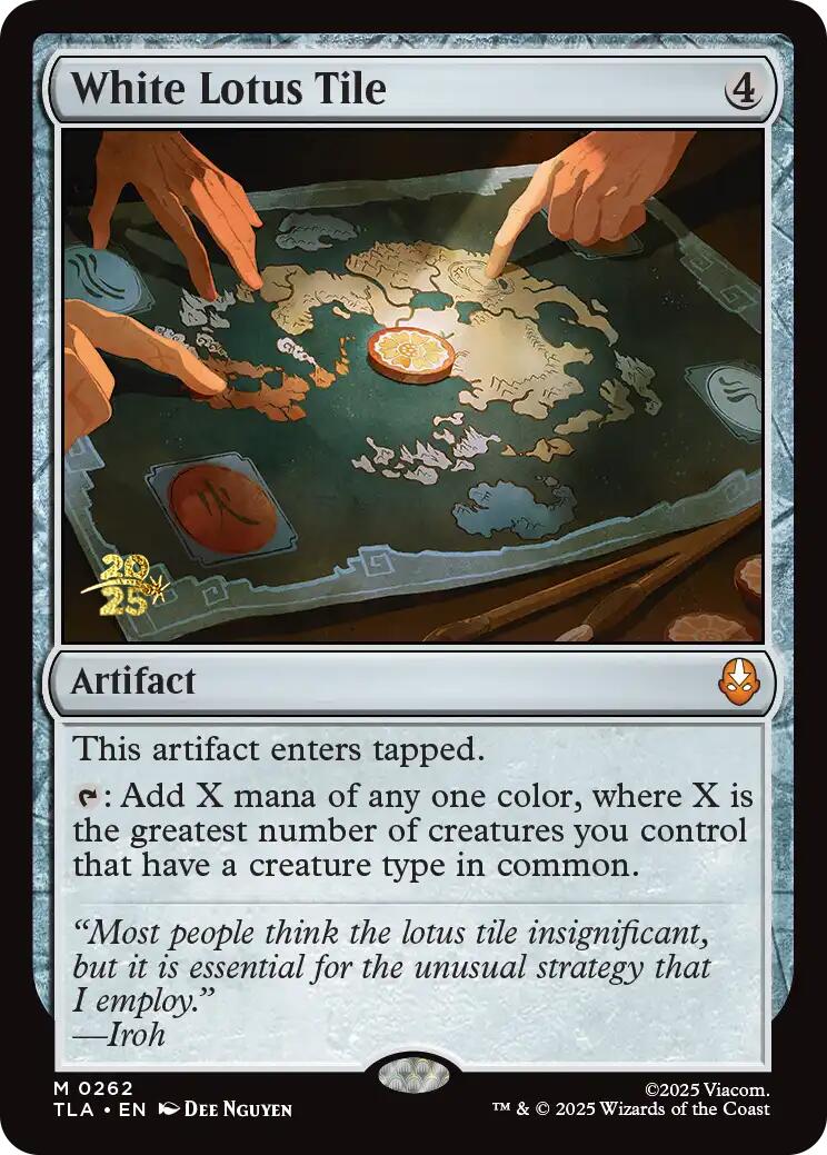 White Lotus Tile [Avatar: The Last Airbender Prerelease Cards] | Exor Games Bridgewater
