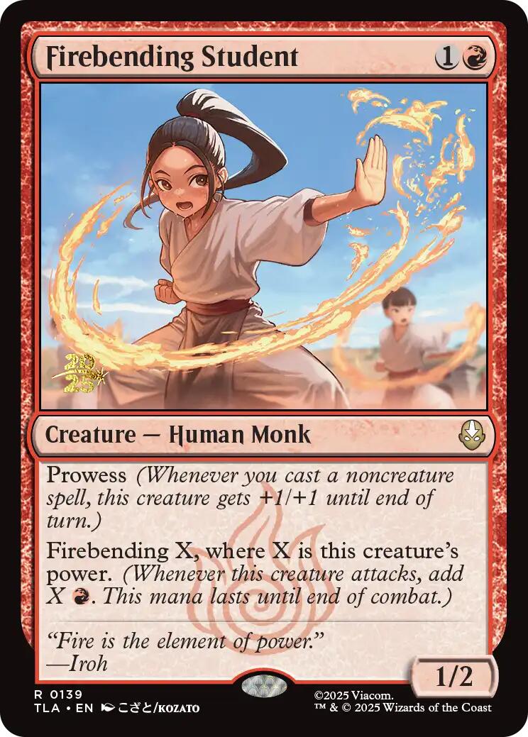 Firebending Student [Avatar: The Last Airbender Prerelease Cards] | Exor Games Bridgewater