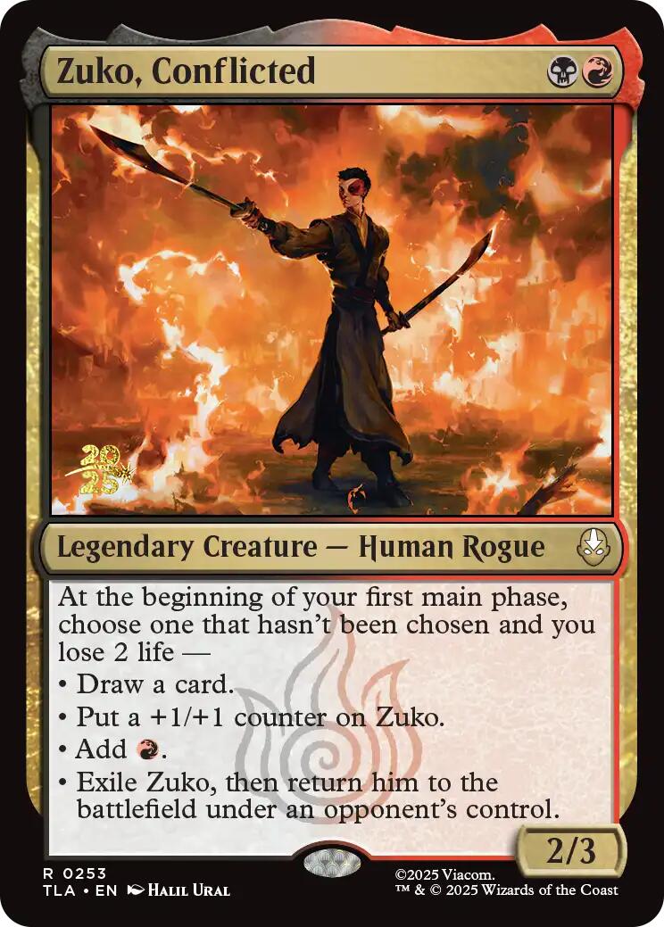 Zuko, Conflicted [Avatar: The Last Airbender Prerelease Cards] | Exor Games Bridgewater
