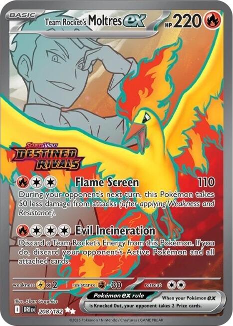 Team Rocket's Moltres ex (208/182) (Destined Rivals Stamp) [Miscellaneous Cards] | Exor Games Bridgewater