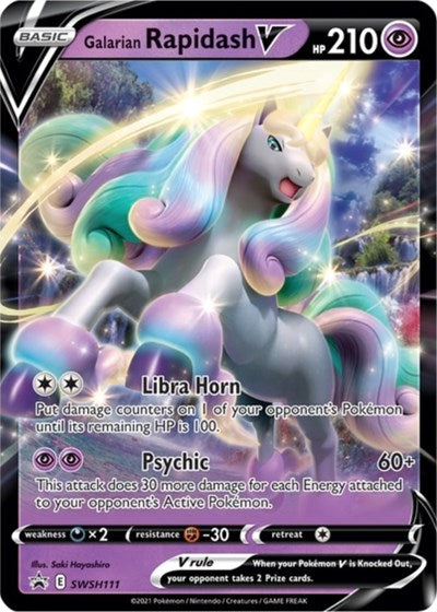 Galarian Rapidash V (SWSH111) (Jumbo Card) [Sword & Shield: Black Star Promos] | Exor Games Bridgewater