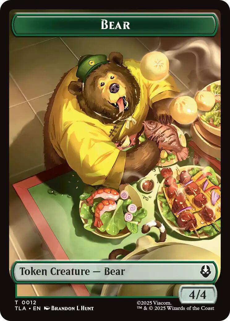 Bear // Food (0020) Double-Sided Token [Avatar: The Last Airbender Tokens] | Exor Games Bridgewater