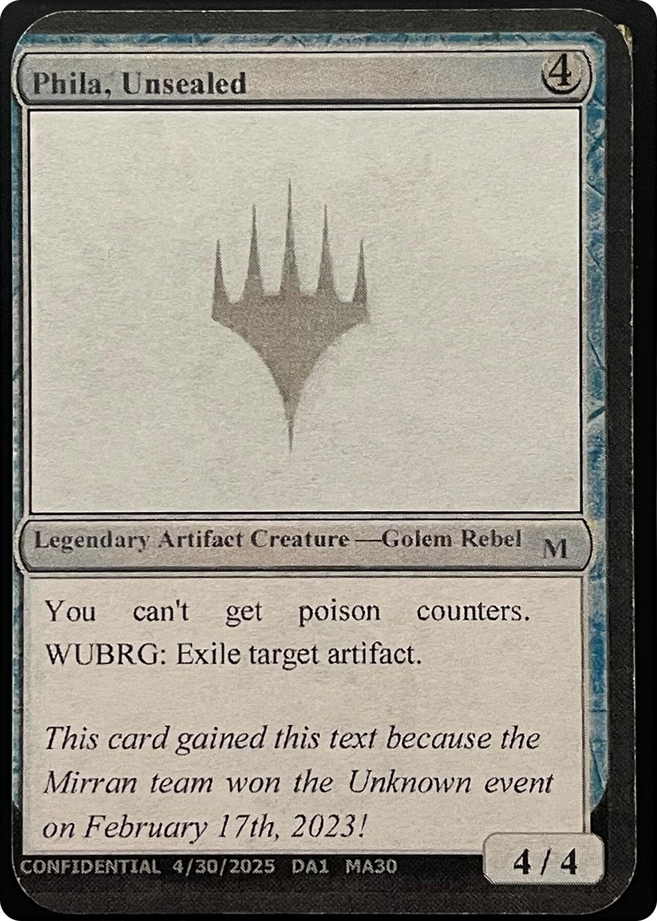 Phila, Unsealed (Reprint) [Unknown Event] | Exor Games Bridgewater