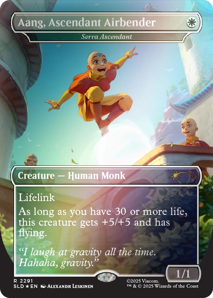 Aang, Ascendant Airbender - Serra Ascendant (Rainbow Foil) [Secret Lair Drop Series] | Exor Games Bridgewater