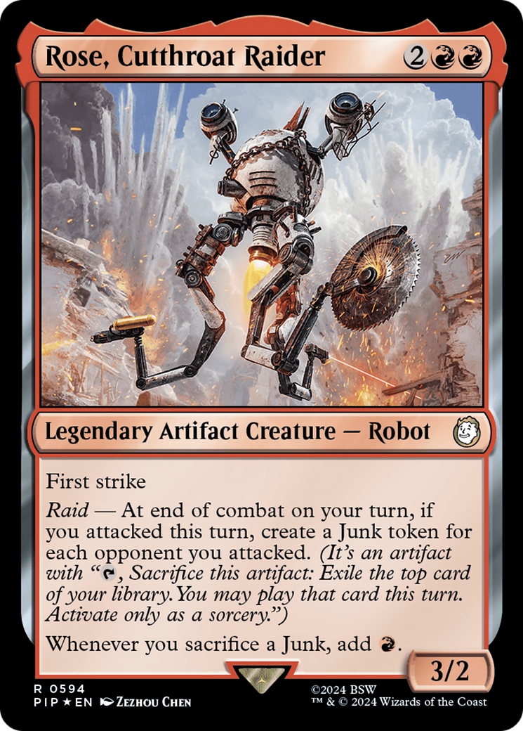 Rose, Cutthroat Raider (Surge Foil) [Fallout] | Exor Games Bridgewater