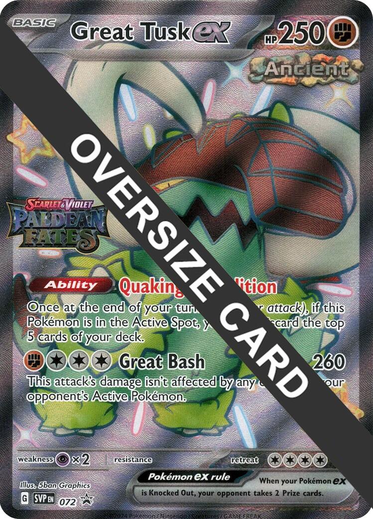 Great Tusk ex (072) (Paldean Fates Stamped Jumbo Card) [Scarlet & Violet: Paldean Fates] | Exor Games Bridgewater