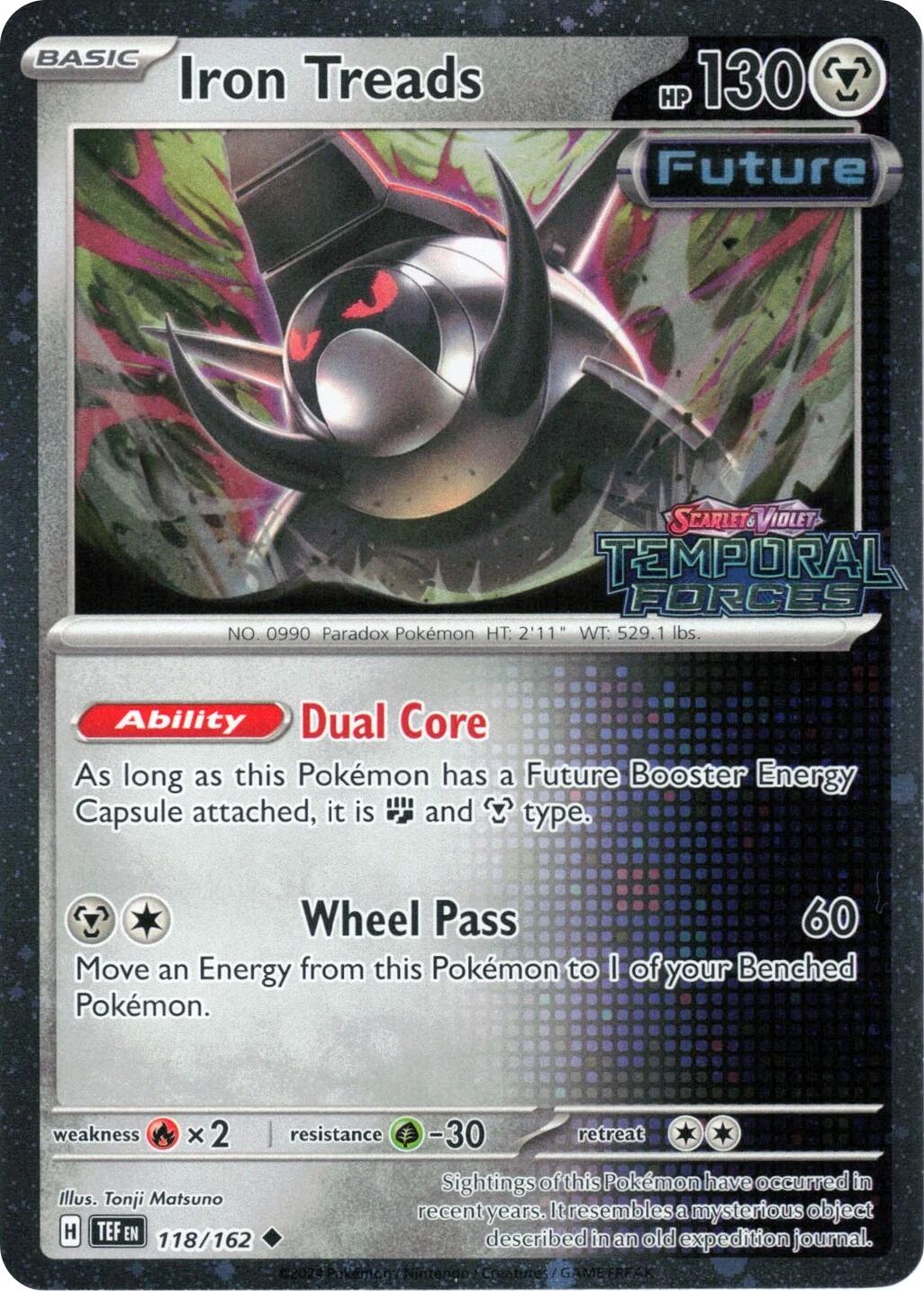 Iron Treads (118/162) (Temporal Forces Stamped) [Scarlet & Violet: Temporal Forces] | Exor Games Bridgewater