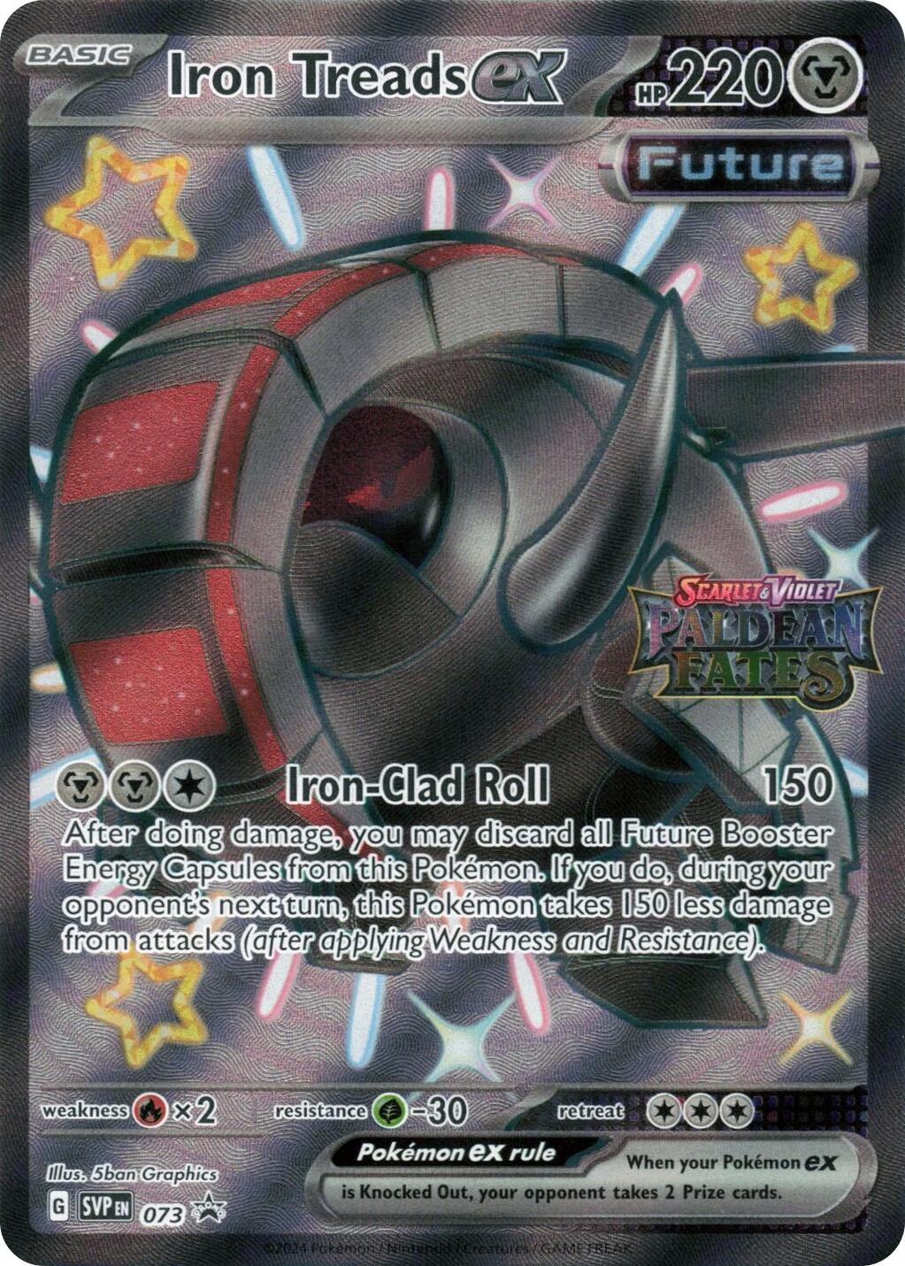 Iron Treads ex (073) (Paldean Fates Stamped) [Scarlet & Violet: Paldean Fates] | Exor Games Bridgewater